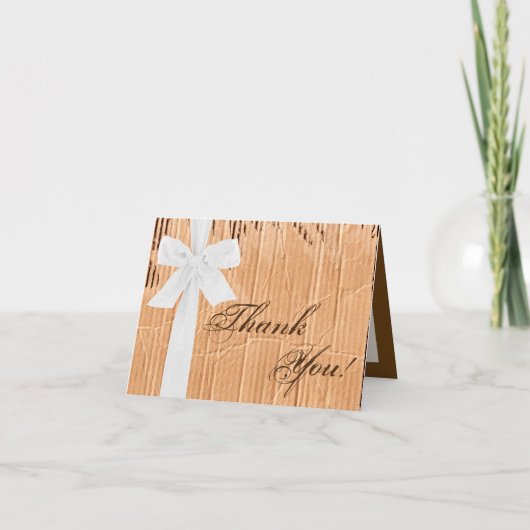 Faltschachtel: Kartenkarton, weißer Flachbildschir Dankeskarte (Vorderseite)