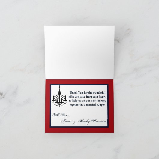 Faltschachtel: Marinebrasse Dankeskarte (Innenseite)