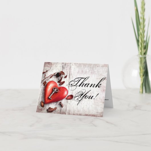 Faltschachtel mit dem Country-Holzschlüssel für me Dankeskarte (Vorderseite)