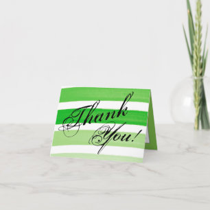 Faltschachtel mit der Ombre Stripe Green Line Fade Dankeskarte