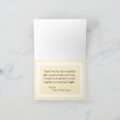 Faltschachtel mit Kartengelb und -creme Dankeskarte (Innenseite)