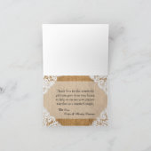 Faltschachtel mit Kartenhalter Dankeskarte (Innenseite)