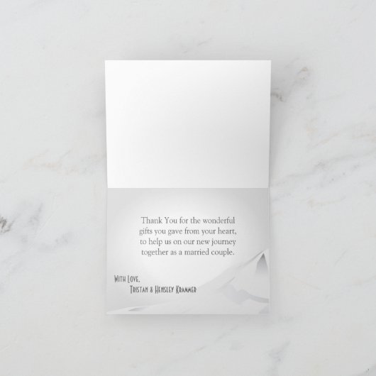 Faltschachtel: Pinguine Mate for Life Gray Dankeskarte (Innenseite)