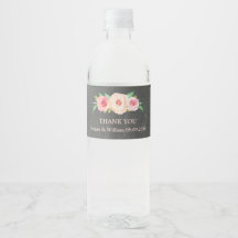 Faltschachtel Pink Floral Water Flasche