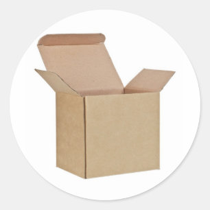 Faltschachtel Runder Aufkleber