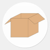 Faltschachtel Runder Aufkleber (Vorderseite)