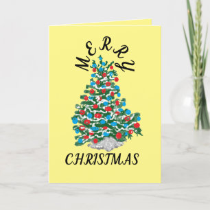 Faltschachtel-Urlaubskarte : MERRY CHRISTMAS Feiertagskarte