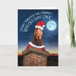 Faltschachtel Weihnachtskarte - Altes Saint Chick Dankeskarte