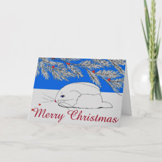 Faltschachtel Weihnachtskarte "Snow Bunny" Karte