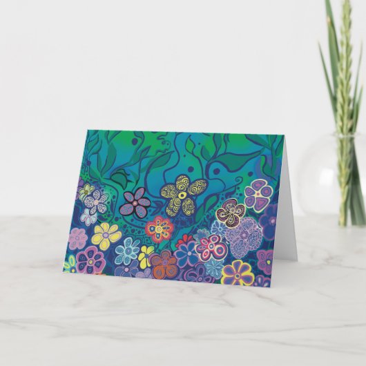 Faltschachtelkarte Dankeskarte (Vorderseite)