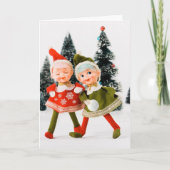 Faltschachtelkarte, Frohe Weihnachtself Karte (Vorderseite)