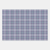 Faltschachteln aus Pastellblau und Rosa Tartan Geschenkpapier Set (Vorderseite)