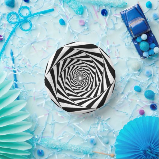 Faltschachteln für Schwarzweiß-geometrische Papier Pappteller (Party)