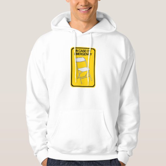 Faltstuhl im Notfall Hoodie (Vorderseite)
