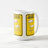Faltstuhl im Notfall Kaffeetasse (VorderseiteRechts)