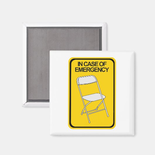 Faltstuhl im Notfall Magnet (Vorderseite/Rückseite)