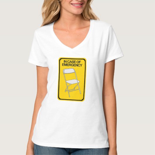 Faltstuhl im Notfall T-Shirt (Vorderseite)