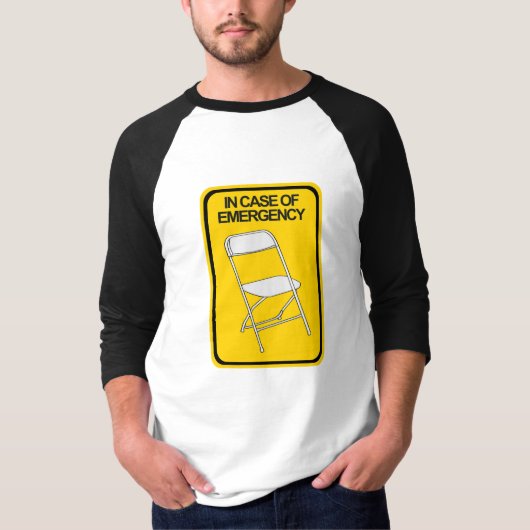 Faltstuhl im Notfall T-Shirt (Vorderseite)
