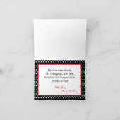 Faltt Danke, Card Red Ladybug Dankeskarte (Innenseite)