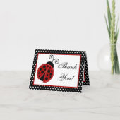 Faltt Danke, Card Red Ladybug Dankeskarte (Vorderseite)