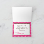 Faltt Danke Karte Pink Mod Mama Polka Dots (Innenseite)