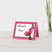 Faltt Danke Karte Pink Mod Mama Polka Dots (Vorderseite)