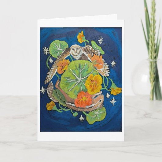 Faltt Danke Kartenuhu und Chipmunk (Vorderseite)