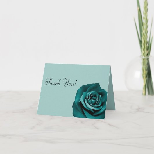 Faltt Dankeschön an Card Blue Rose Dankeskarte (Vorderseite)