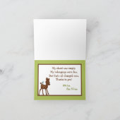 Faltt Dankeschön an Card Woodland Friends Owl Dankeskarte (Innenseite)