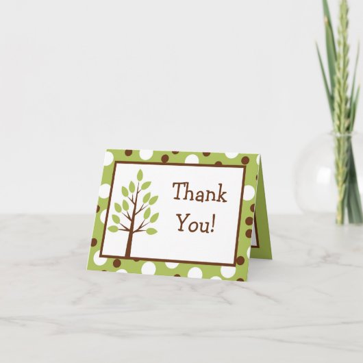 Faltt Dankeschön an Card Woodland Friends Owl Dankeskarte (Vorderseite)