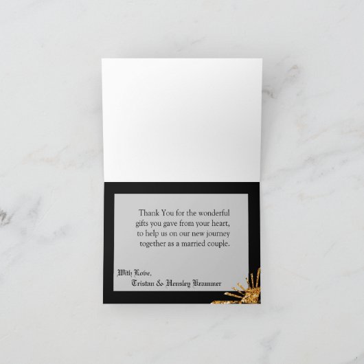 Faltt Dankeschön Card Art Deco Roaring 20er GATSBY Dankeskarte (Innenseite)