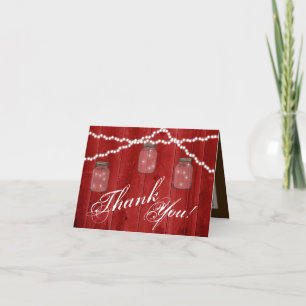 Faltt Dankeschön Card Mason Jar String Lights Holz Dankeskarte
