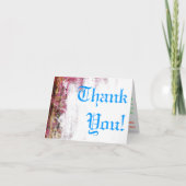 Faltt Dankeschön Card Neon Grunge Scratch Farbe Dankeskarte (Vorderseite)