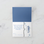 Faltt Dankeschön Card Seepferd Sea Ocean Beach Dankeskarte (Innenseite)