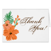 Faltt Dankeschön Card Spring Hibiskus Blume Hawai (Vorderseite (Horizontal))