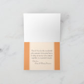 Faltt Dankeschön, dass Ihre Karte Orange Rose gebr (Innenseite)