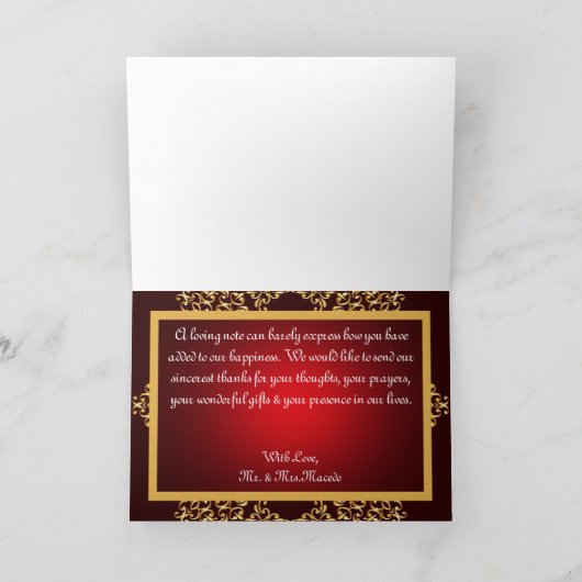 Faltt Dankeschön Karte Lord Ganesha/Hindu Red Spir (Innenseite)