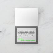 Faltt Dankeschön Karte Moderne Neon Stripe grün (Innenseite)