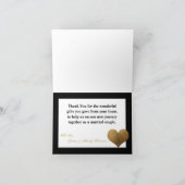 Faltt Dankeschön Karte Moderner Streifen Schwarz-w (Innenseite)