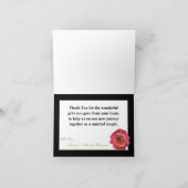 Faltt Dankeschön Karte Moderner Streifen Schwarz-w (Innenseite)