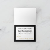 Faltt Dankeschön Karte Moderner Streifen Schwarz-w (Innenseite)