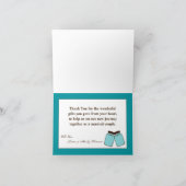 Faltt Vielen Dank Card Mason Jar Initials Rustikal Dankeskarte (Innenseite)