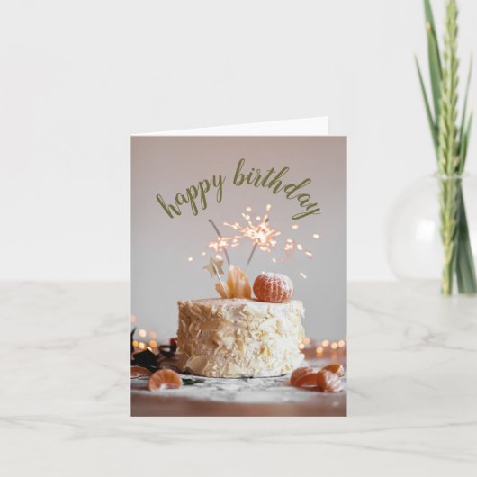 Faltte Geburtstagskarte Dankeskarte (Vorderseite)