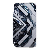 Faltziffer: Metastruktur im Eisenton Incipio iPhone Geldbeutel-Hülle (Folio Vorderseite)