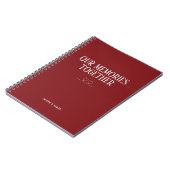 Falu Red Unsere Erinnerungen zusammen Notebook Notizblock (Linke Seite)