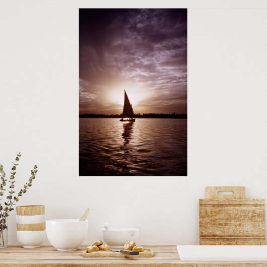 Faluka im Sonnenlicht Poster (Küche)