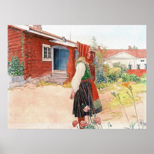 Falun Zuhause in Schweden von Carl Larsson Poster (Vorne)
