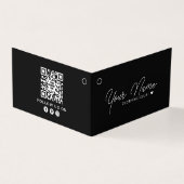 FalzClothing QR Code Black Hang Tag Card (Vorderseite)