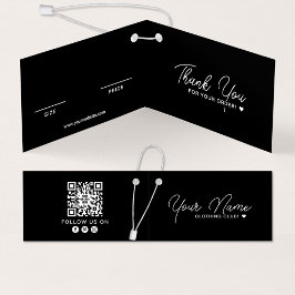 FalzClothing QR Code Black Hang Tag Card