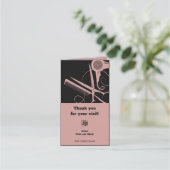 Falzhair Stylist Pink Black Loyalty Vielen Dank un Terminkarte (Vorderseite)